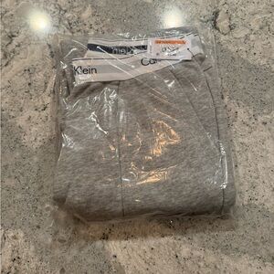 NWT Calvin Klein Gray Joggers with classic CK band and deep pockets